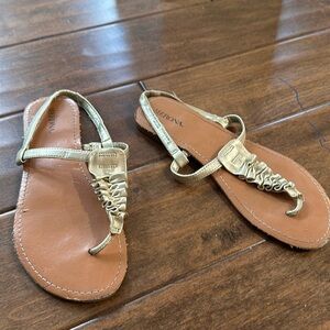 good condition sandles with silver design